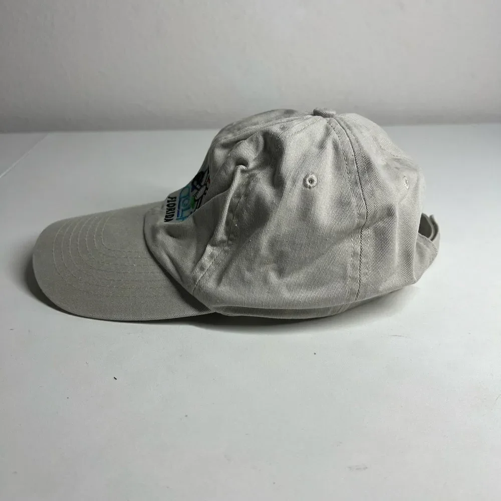 Florida State Golf Hat Mens Adjustable Gray Strap Back Cap Golfing Sports Logo